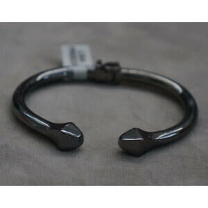 Lisa Freede Gunmetal Hinged Bangle, Brand New